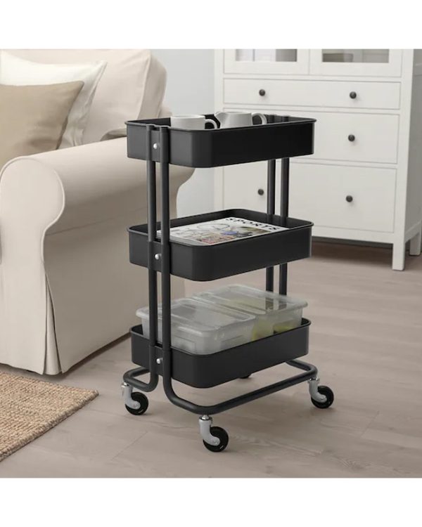 RÅSKOG Trolley, White, Black, Yellow, Grey-Green - Image 13