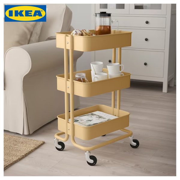 RÅSKOG Trolley, White, Black, Yellow, Grey-Green - Image 5