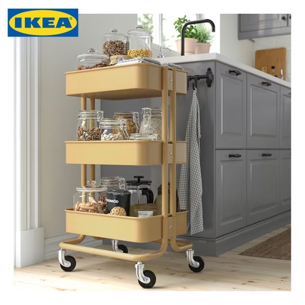 RÅSKOG Trolley, White, Black, Yellow, Grey-Green - Image 7