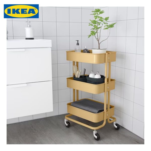 RÅSKOG Trolley, White, Black, Yellow, Grey-Green - Image 8