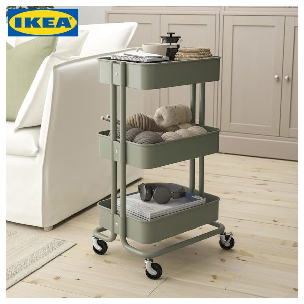 RÅSKOG Trolley, White, Black, Yellow, Grey-Green - Image 16
