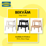 BEKVÄM Step Stool - White | Black | Beech