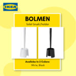 BOLMEN Toilet Brush/Holder - Black | White