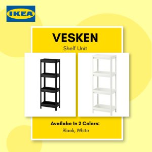 VESKEN Shelf Unit - White | Black