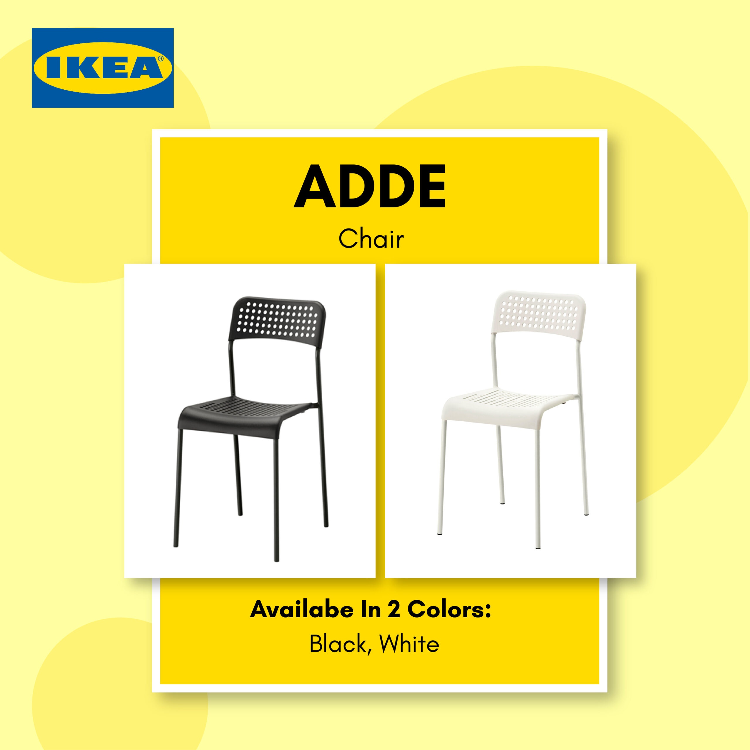 ADDE Chair - Black | White