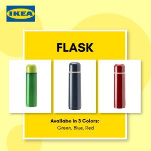 HÄLSA Steel Vacuum Flask - Green | Blue | Red