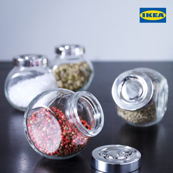 RAJTAN Spice Jar, Glass / Aluminum