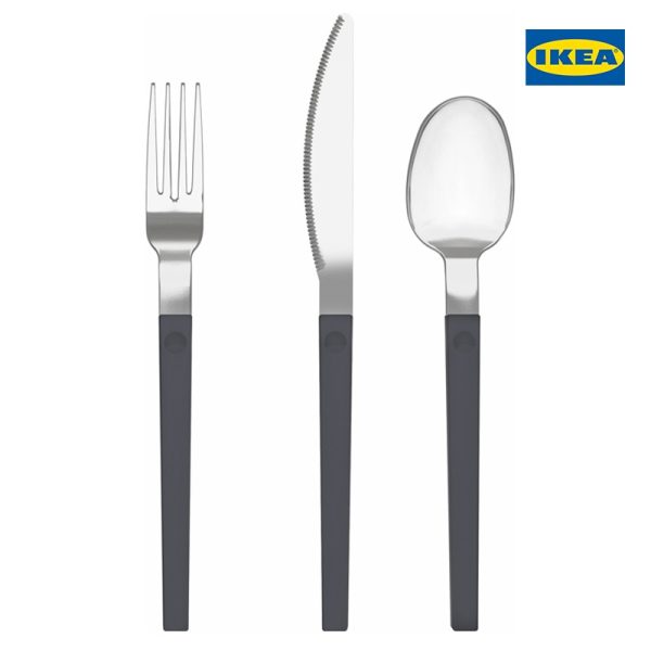 OSTRON 12-Piece Cutlery Set, Grey - Image 3