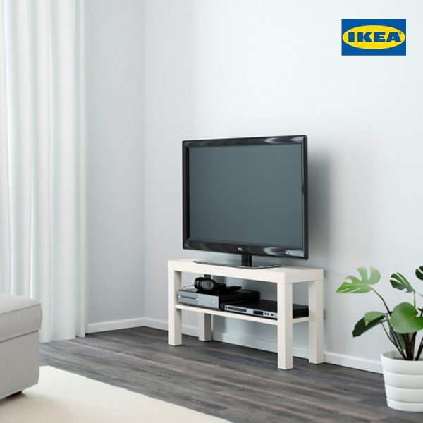 LACK TV Bench - White | Black - Image 2