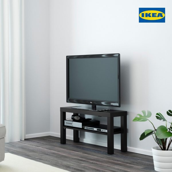 LACK TV Bench - White | Black - Image 3