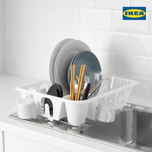 FLUNDRA Dish Drainer, White