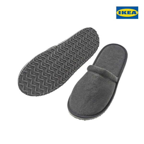 TÅSJÖN Slippers, Grey - Image 4