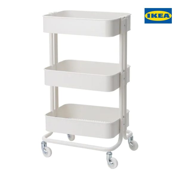 RÅSKOG Trolley, White, Black, Yellow, Grey-Green - Image 3