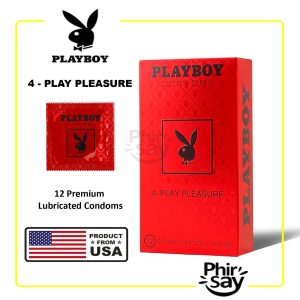 Playboy 4-Play Pleasure Condoms | Pack of 12