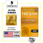 Trojan Ultra Ribbed Condoms | Pack of 12