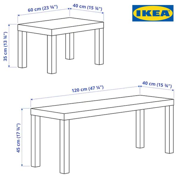 IKEA Lack Nest of Tables, Set of 2, Grey - Image 4