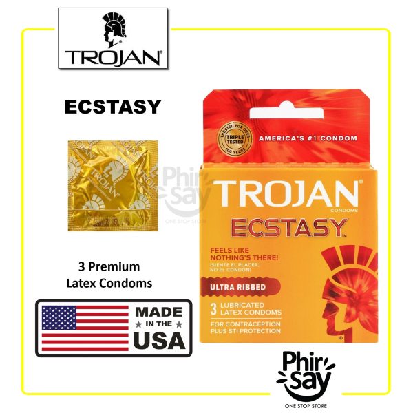 Trojan Ecstasy Condoms | Pack of 3