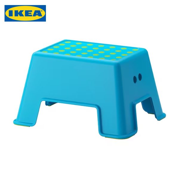 BOLMEN Step Stool - White | Blue - Image 2