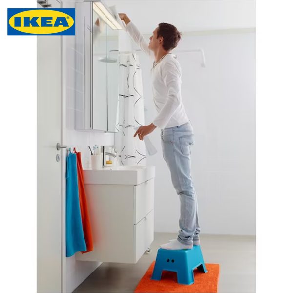 BOLMEN Step Stool - White | Blue - Image 4