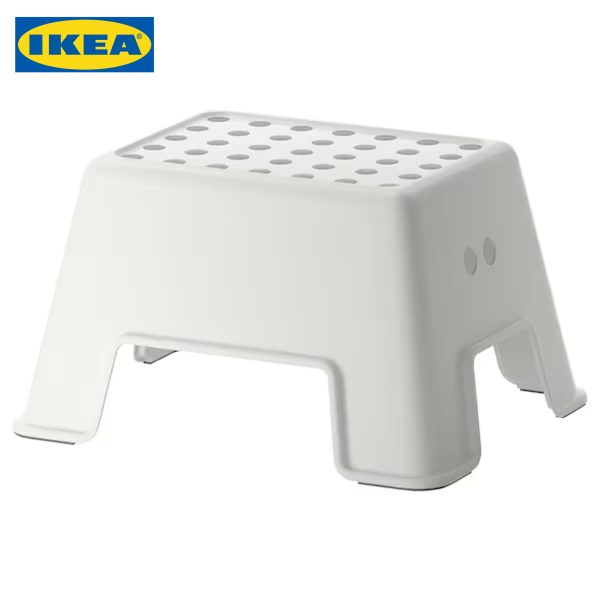 BOLMEN Step Stool - White | Blue - Image 3