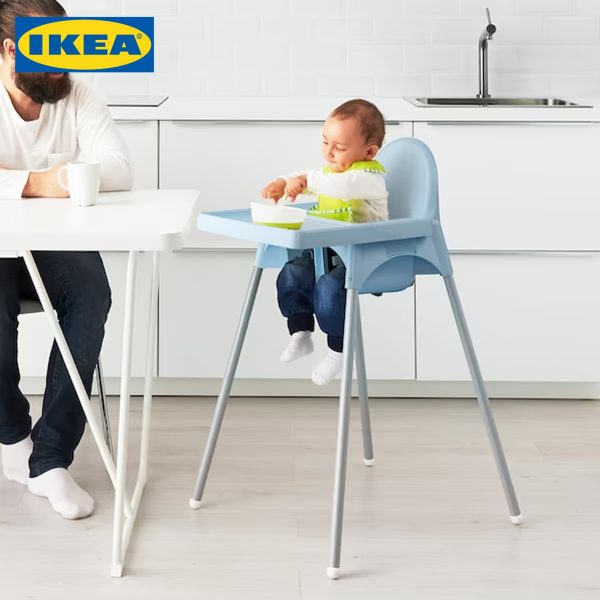ANTILOP High Chair For Baby - Pink - Blue - White - Image 2
