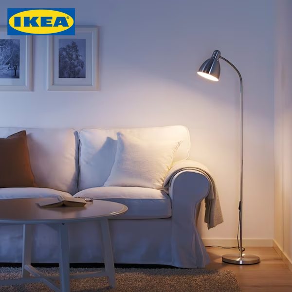 Lersta Floor / Reading Lamp, Aluminium
