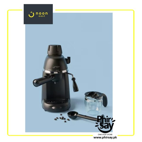 Noon East Espresso Coffee Machine - 3.5 Bar 800 W With High Pressure 0.24 Liter- Black