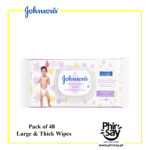 Johnson's Baby Wipes - Pack of 48 wipes - Larger & Thicker - Made in Germany