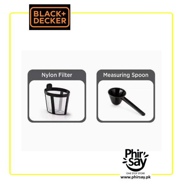 Black+Decker Coffee Machine, Twin Serve Coffee Maker, 450W, FREE 2 Ceramic Cups Included, DCM48-B5 - Image 6