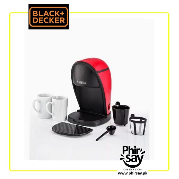 Black+Decker Coffee Machine, Twin Serve Coffee Maker, 450W, FREE 2 Ceramic Cups Included, DCM48-B5 - Image 4
