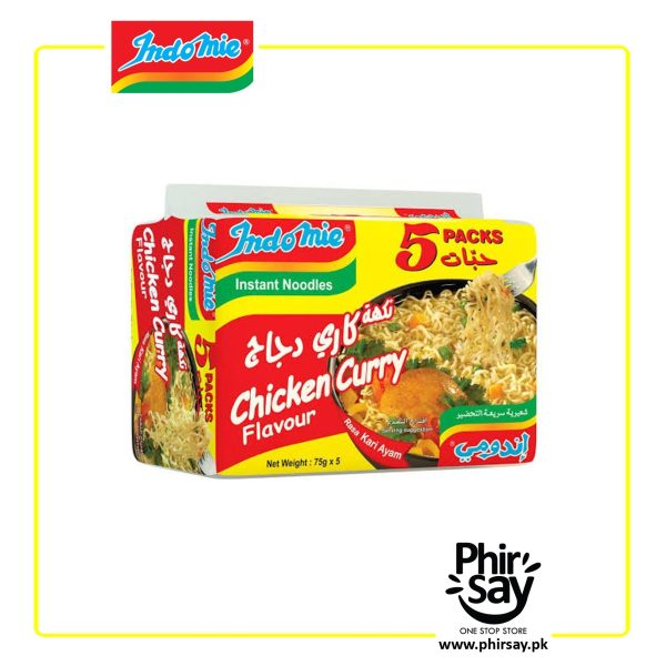 Indomie Chicken Curry Flavor Noodles, Pack of 5