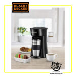 Black+Decker Coffee Machine, 1 Cup Coffee Maker, 650W, FREE Travel Mug Included - Black/Silver, 360 ml, DCT10-B5