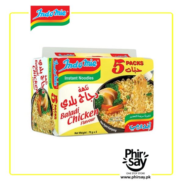 Indomie Baladi Chicken Flavor Noodles, Pack of 5