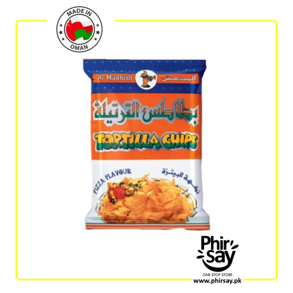 Al Mudhish Tortilla Chips 100g | Pizza Flavor | Family Pack