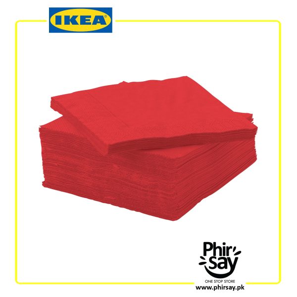 FANTASTISK Paper Napkin | Red | 24x24 cm | Pack of 50