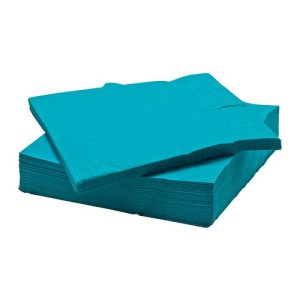 FANTASTISK Paper Napkin | Turquoise | 40x40 cm | Pack of 50