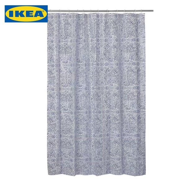 IKEA Shower Curtain, White & Blue, 180x200 cm - Image 2