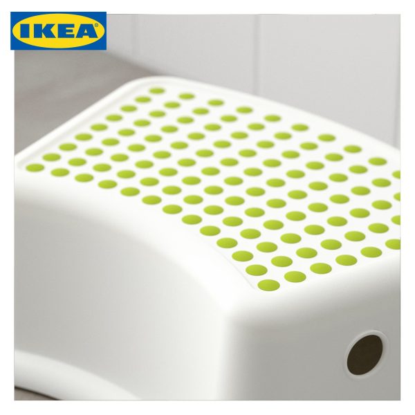 IKEA Children's Stool, White & Green - Image 4