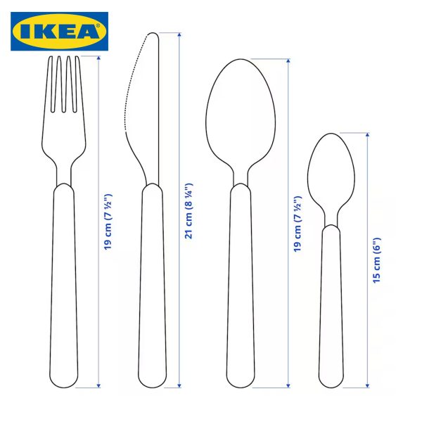 UPPHÖJD IKEA 16-Piece Cutlery Set, Beige - Image 4