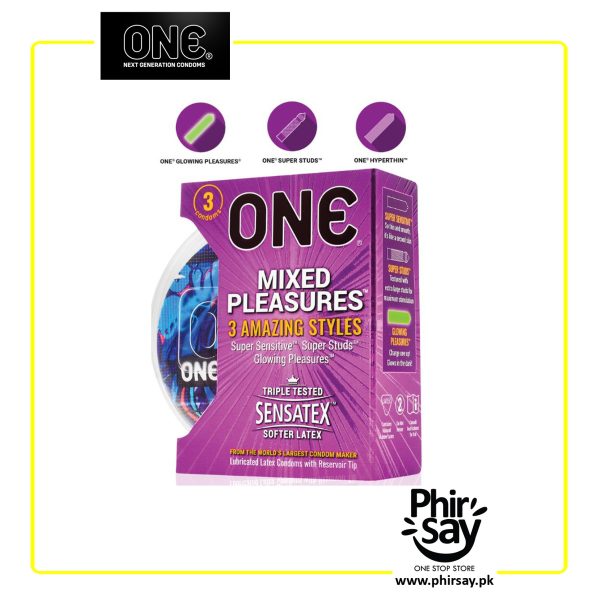 ONE Mixed Pleasure Condoms | Pack of 3 - Image 2