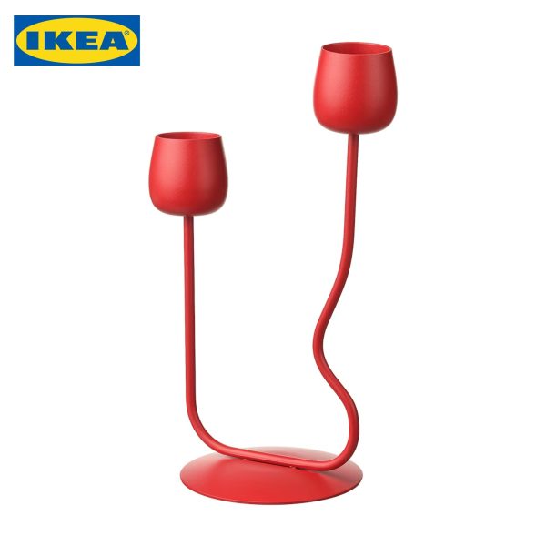 IKEA Candlestick/tealight holder, bright red, 29 cm, SILVERPÄRON - Image 3