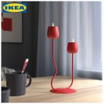 IKEA Candlestick/tealight holder, bright red, 29 cm, SILVERPÄRON