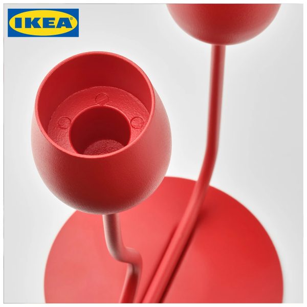 IKEA Candlestick/tealight holder, bright red, 29 cm, SILVERPÄRON - Image 4