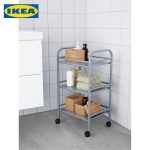 IKEA DRAGGAN Trolley, silver-colour, 41x32x75 cm